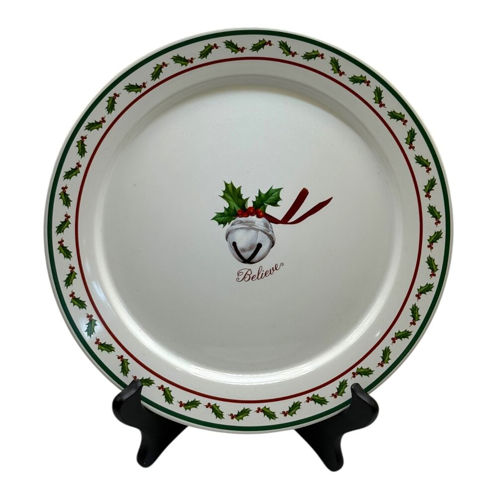 Hallmark‎ Polar Express 10" Plate BELIEVE Christmas Jingle Bell Santa’s Cookies